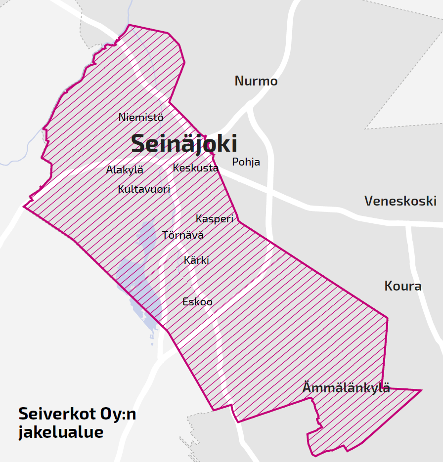 Seiverkkojen jakelualue