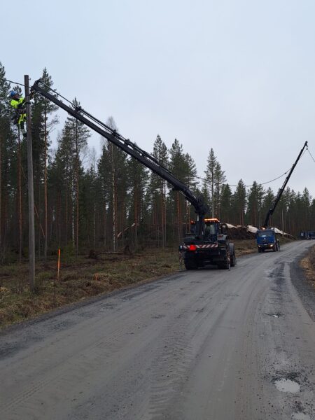 Seiverkkojen ilmajohtotyömaa 